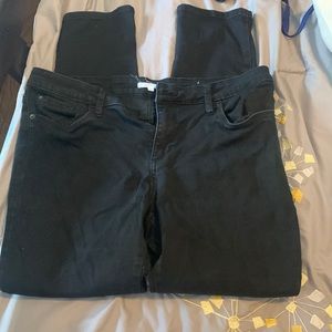 Black ankle length jeans with stretch